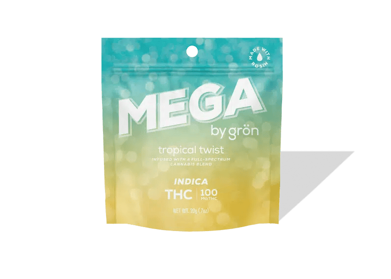 Photograph of product: Gron | Tropical Twist - 100mg TH-oui Mega | 1pk