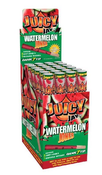 Photograph of product: Juicy Jay's Pre-Rolled Cones Watermelon Jones 2pk