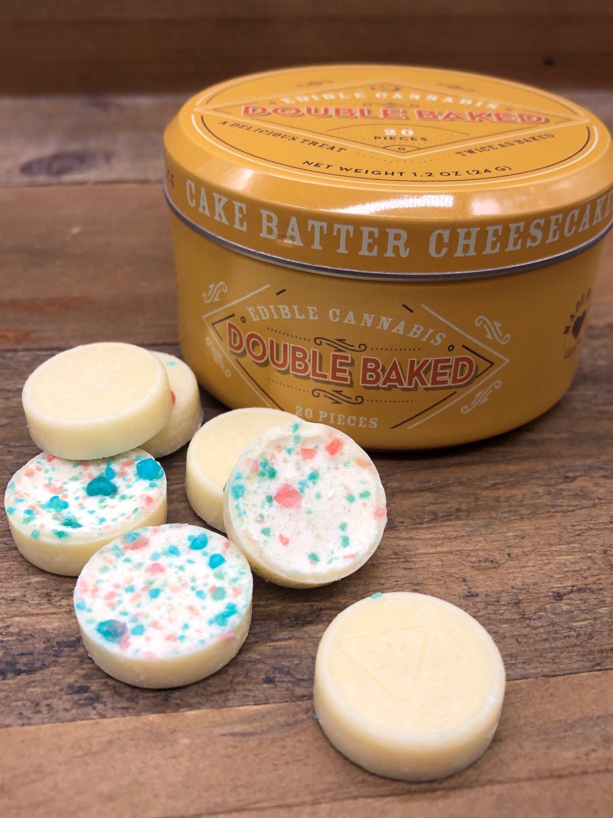 Photograph of product: Cake Batter Cheesecake Chocolate 100mg (20Pk) (S)