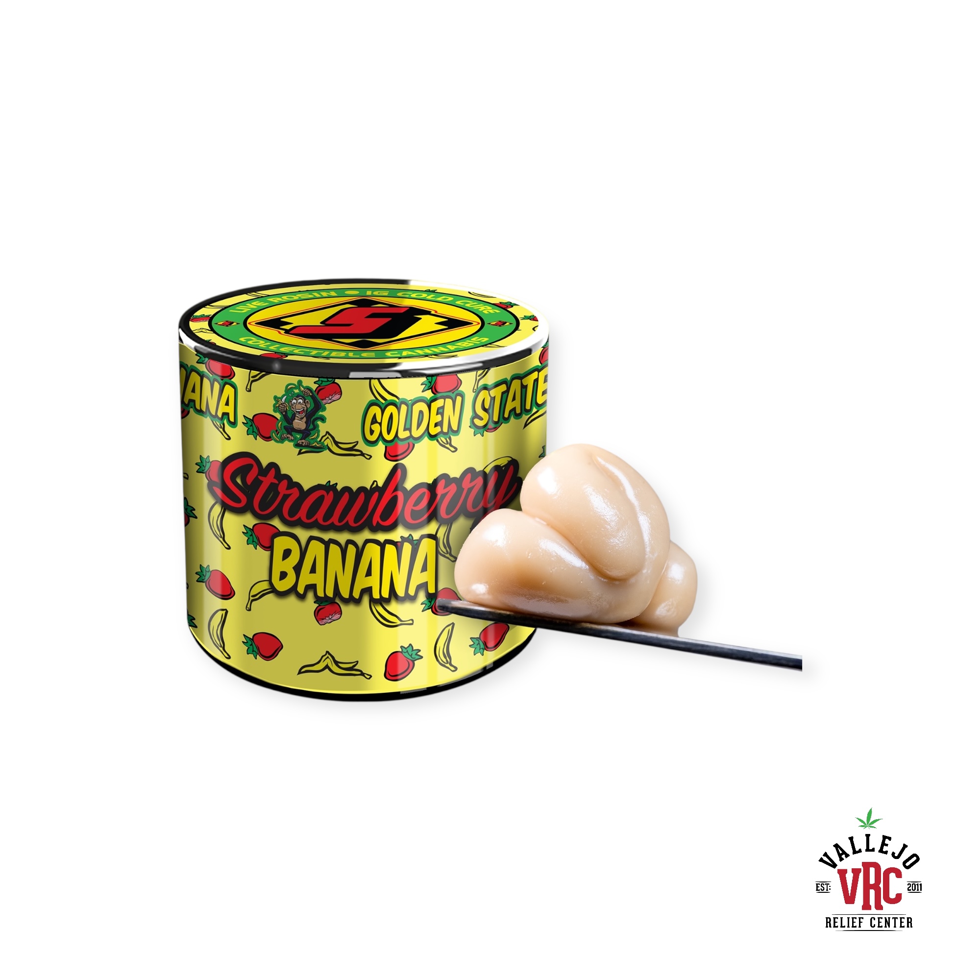 Photograph of product: STRAWBERRY BANANA 1G ROSIN