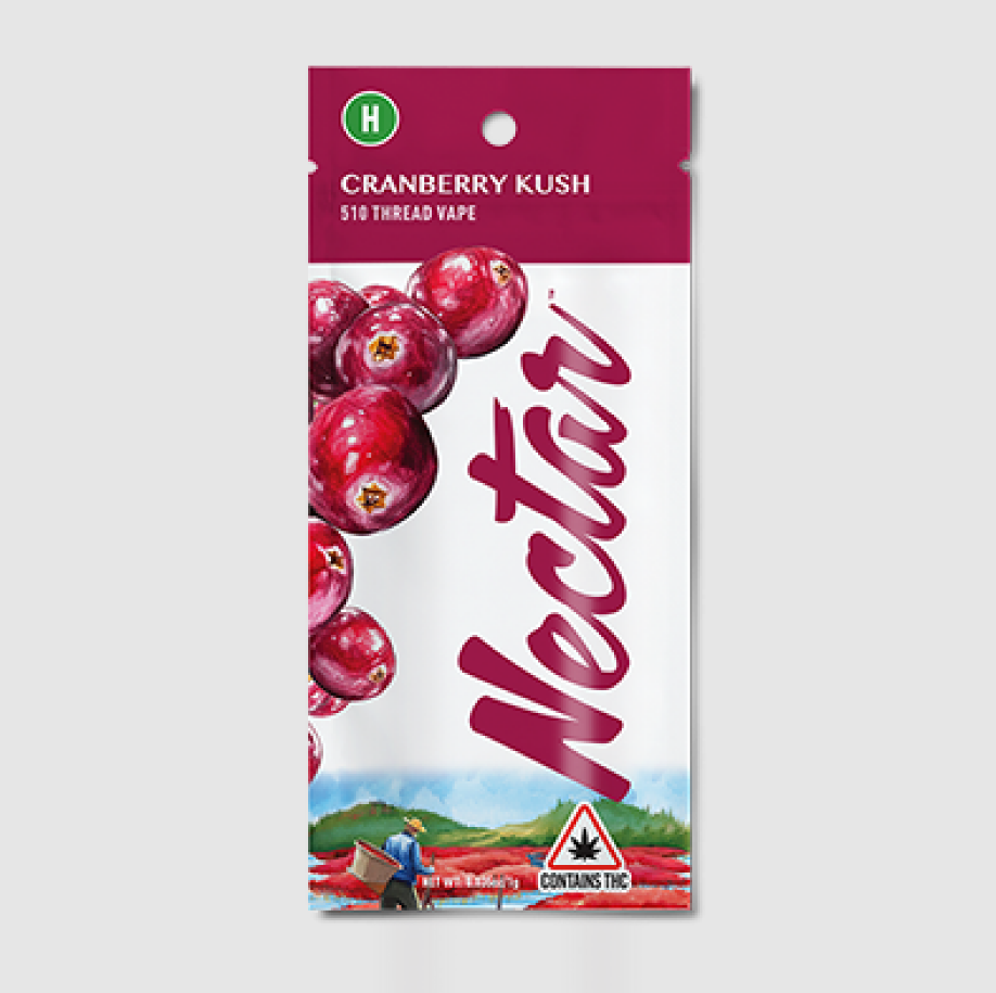 Photograph of product: Nectar Cranberry Kush (H) Vape Cartridge 1g