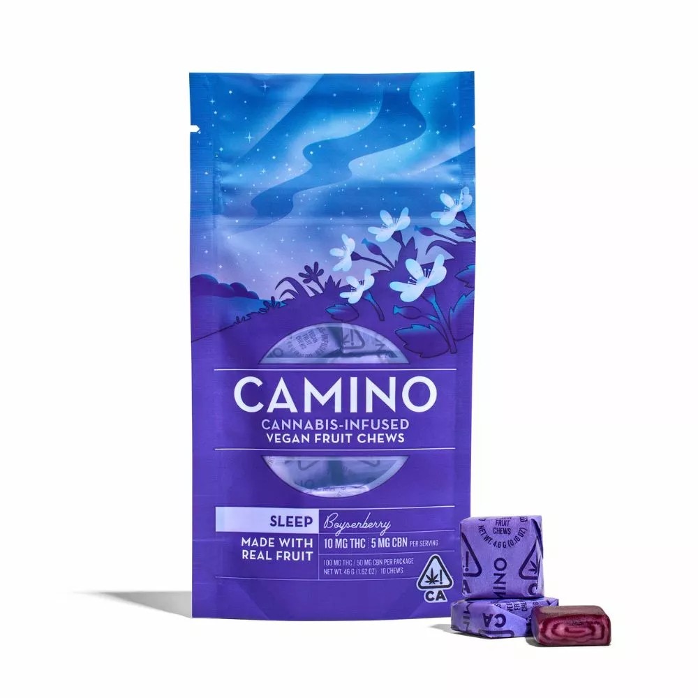 Photograph of product: CAMINO CHEWS | BOYSENBERRY - SLEEP | 10:5 | 200MG