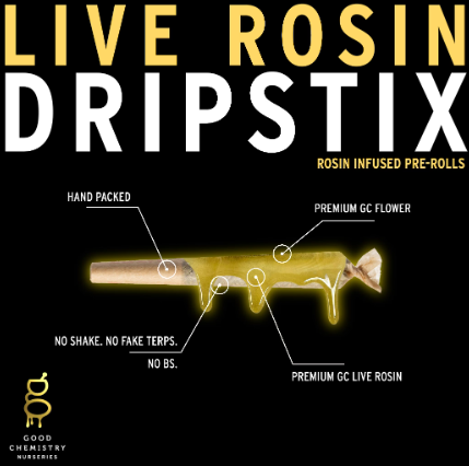 Photograph of product: Good Chemistry Nurseries Mini DripStix Orchard Jam 0.65g Infused Pre-Roll 2pk (1.3g)