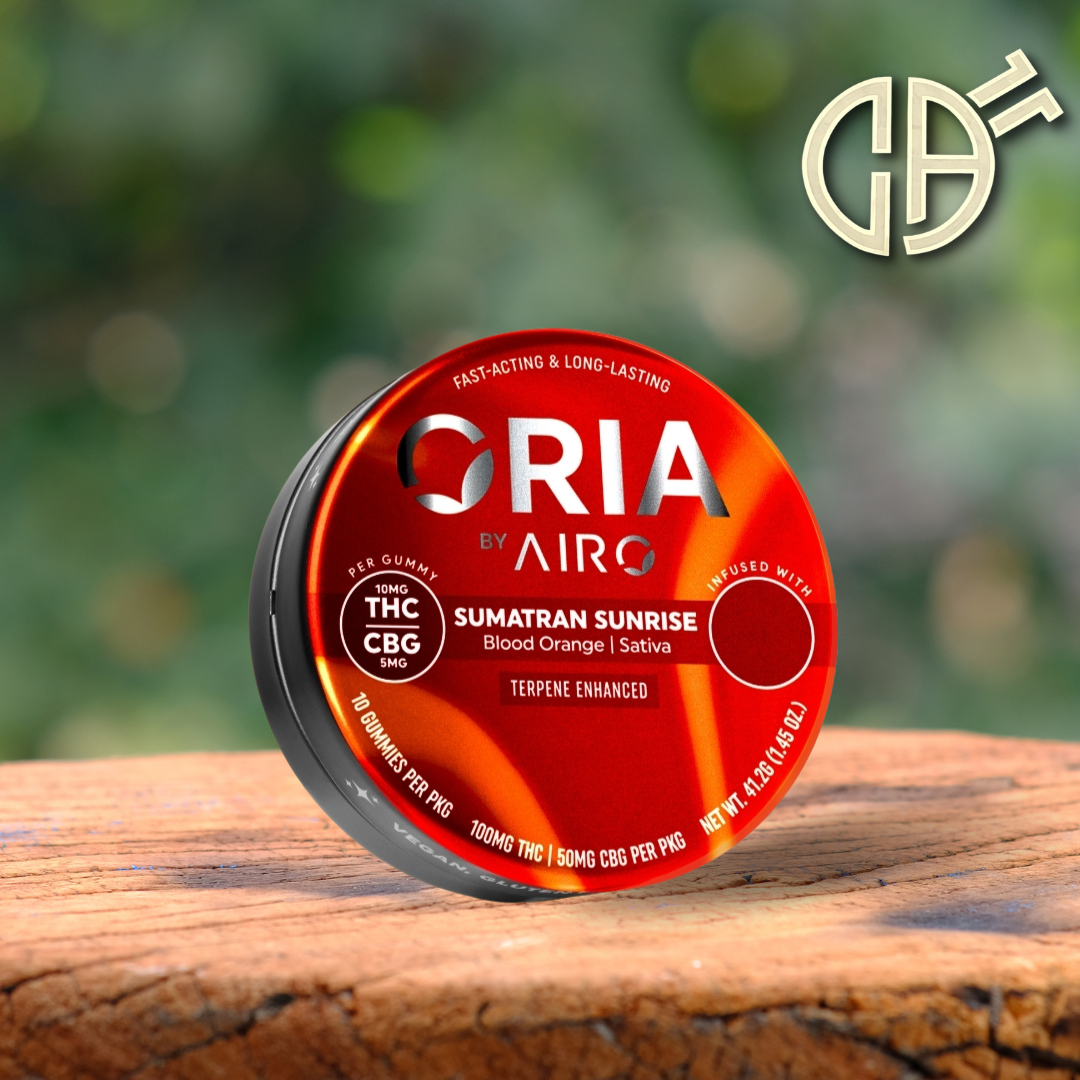 Photograph of product: ORIA | Sumatran Sunrise 2: Gummies 10mg TH-oui:5mg CBG - 10pk | 100mg