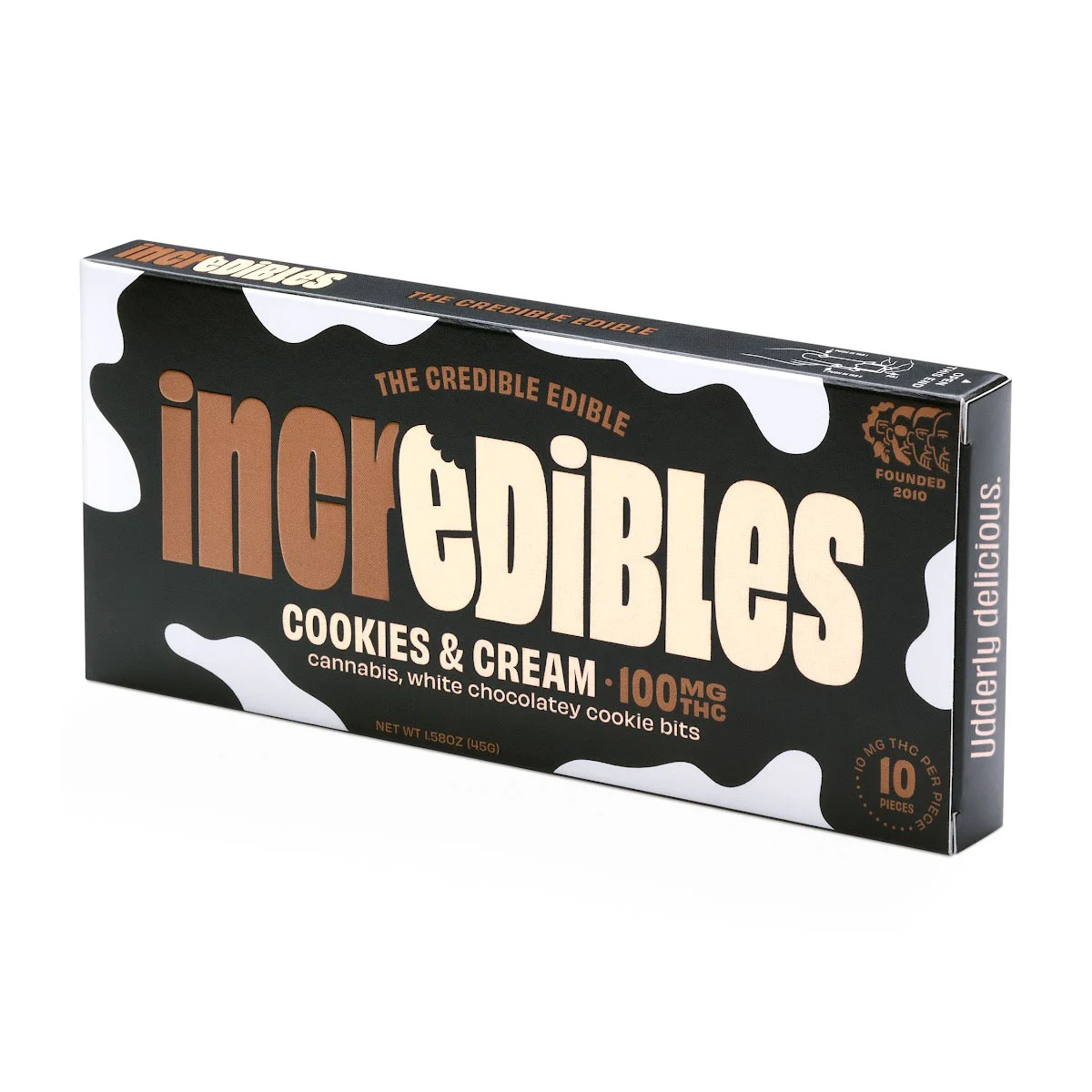 Photograph of product: Incredibles - Cookies N' Cream(1:1) - 100mg CBD/ 100mg TH-oui