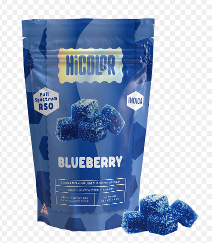 Photograph of product: Blueberry RSO Gummies (10mg/100mg) (HiColor)