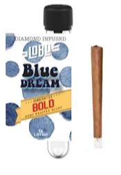 Photograph of product: Lobo | Bold | Blue Dream | Diamond Infused Hemp Wrapped Blunt | 1g