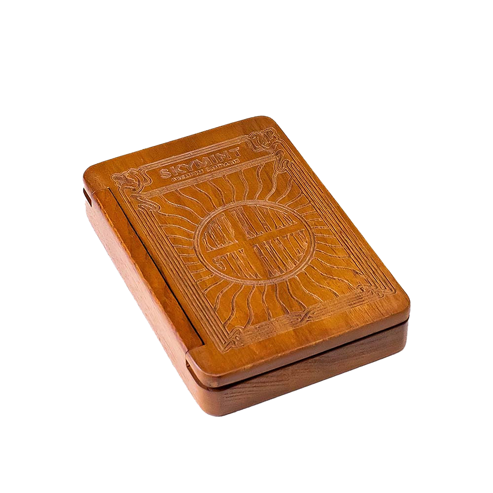 Photograph of product: Wooden Preroll Case & Mini Bic Lighter