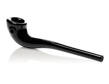 Photograph of product: 6" Grav Gandalfini Glass Pipe (Black)