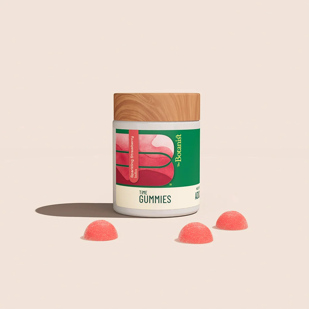 Photograph of product: Fast Acting Sparkling Strawberry Gummies | 100mg (10ct)