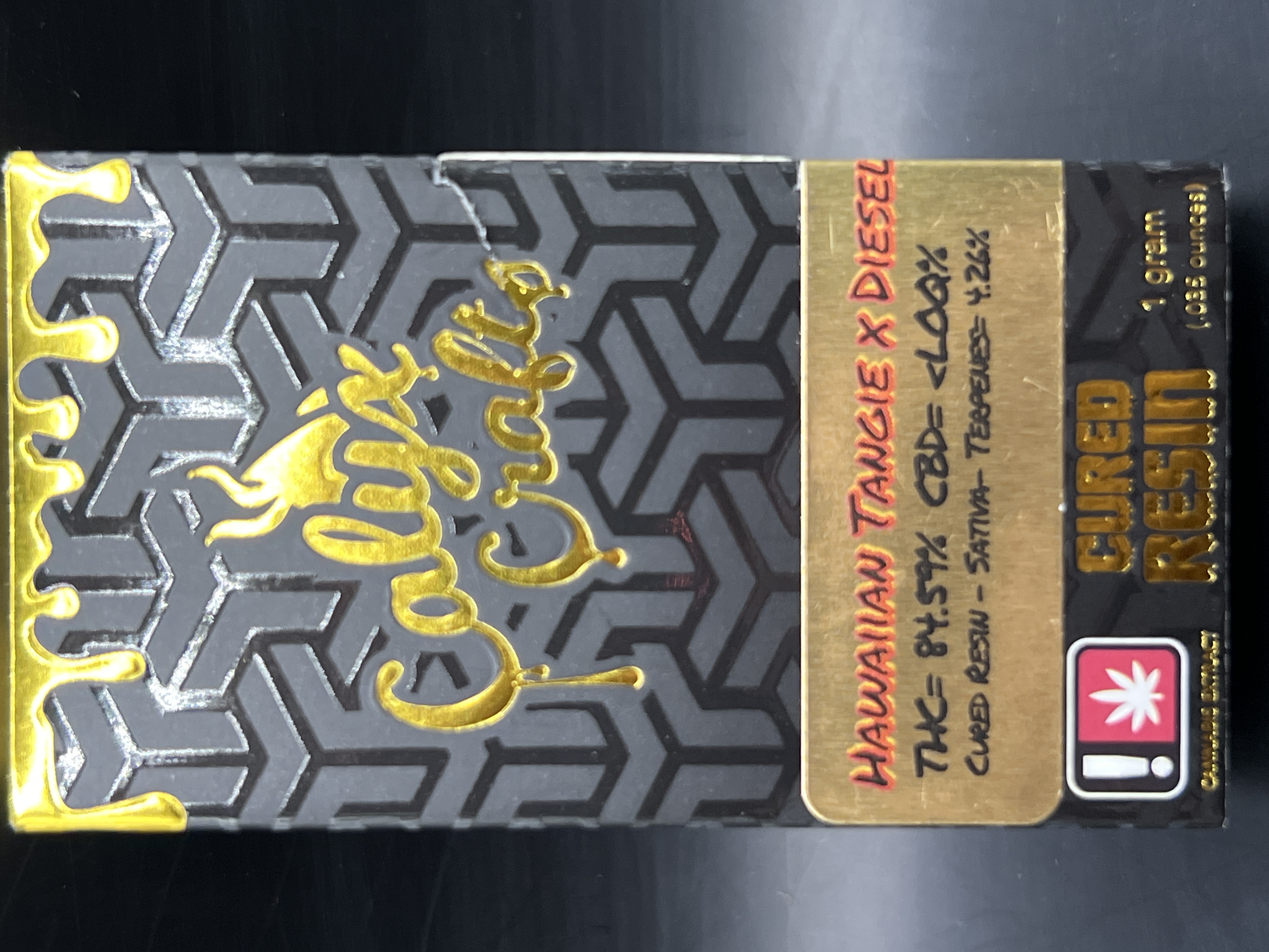 Photograph of product: Calyx Crafts Cured Resin Hawaiian Tangie x Diesel Cartridge