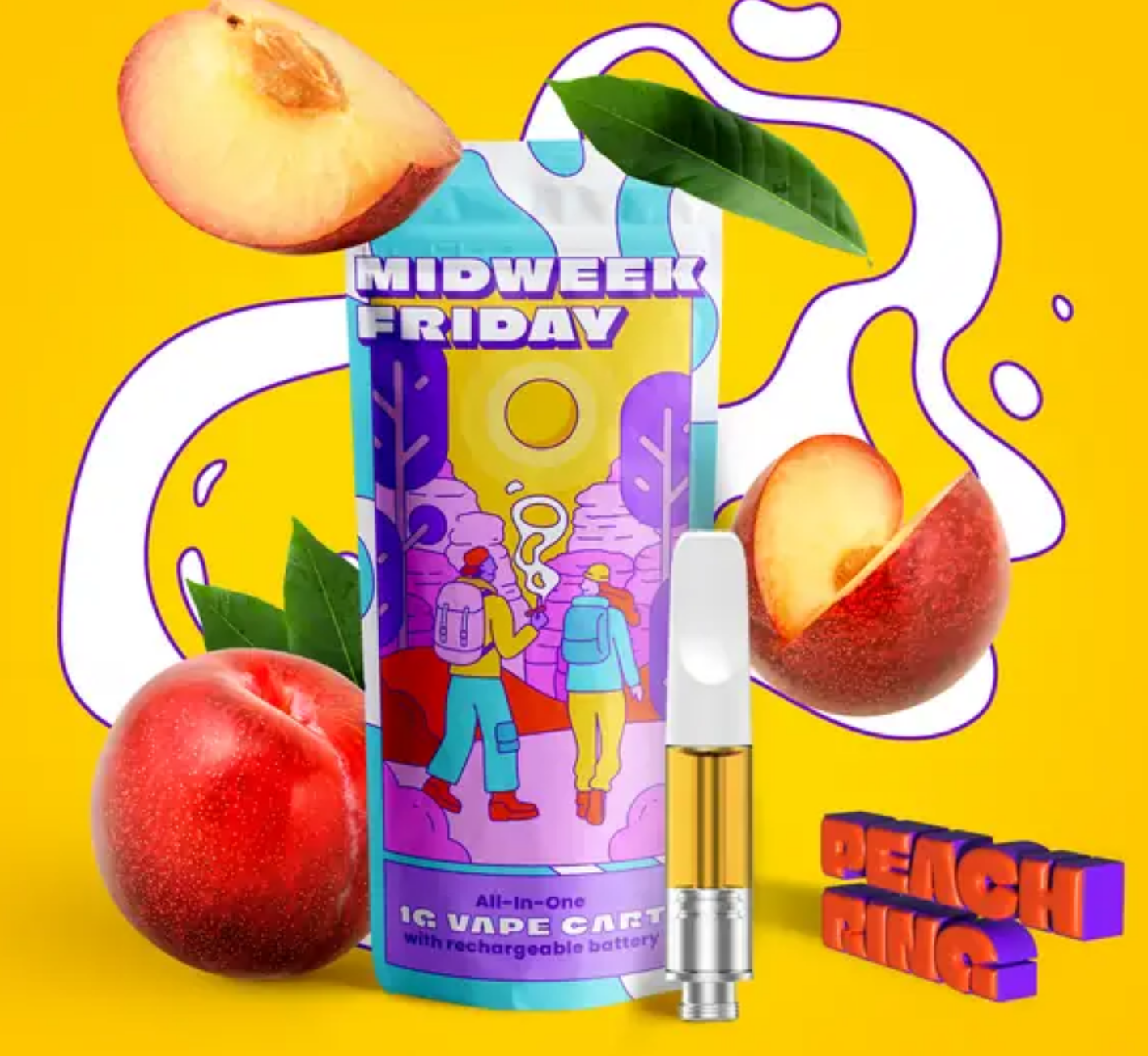 Photograph of product: MWF - Cartridge Peach Rings - 1g