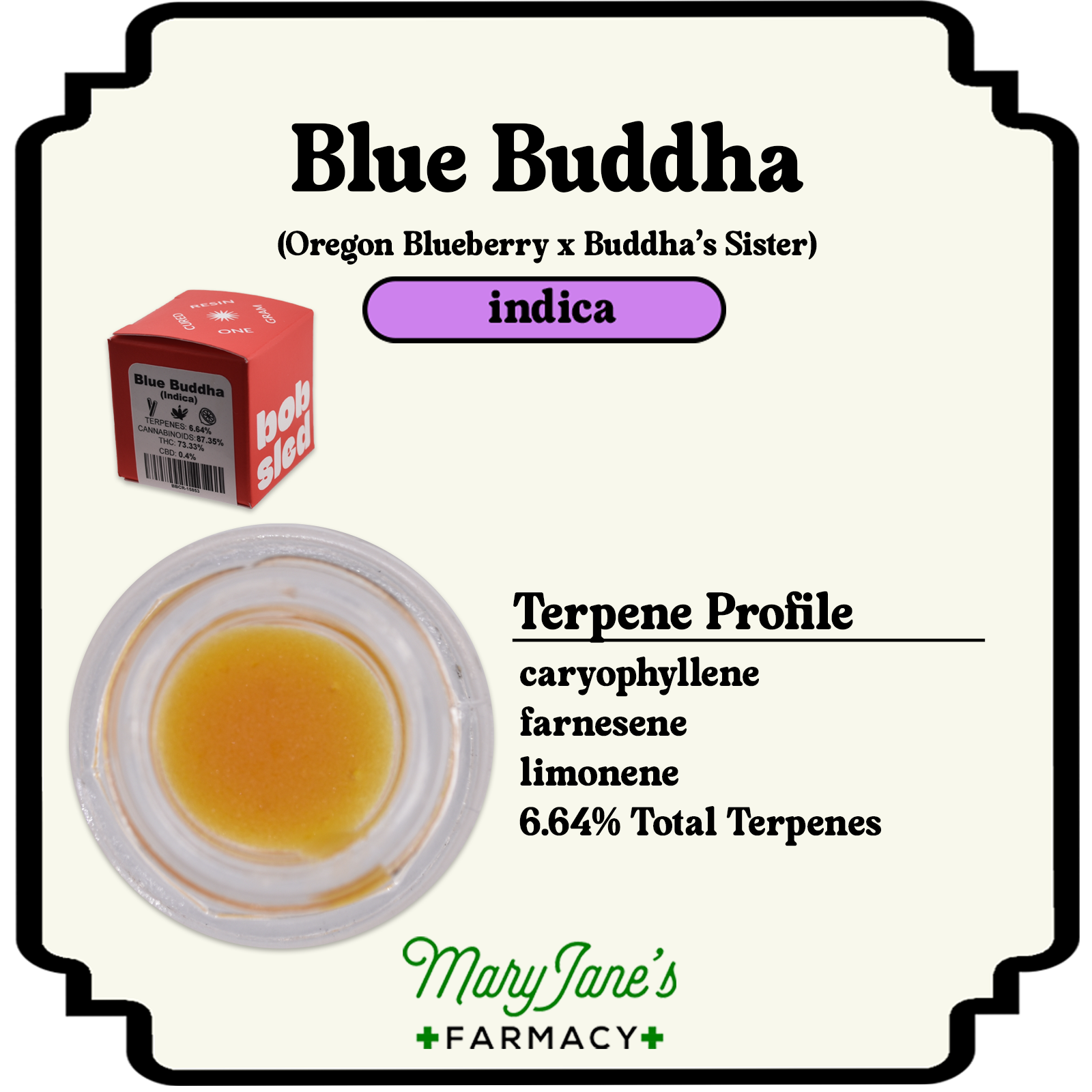 Photograph of product: Blue Buddha Cured Resin Extract | 1g
