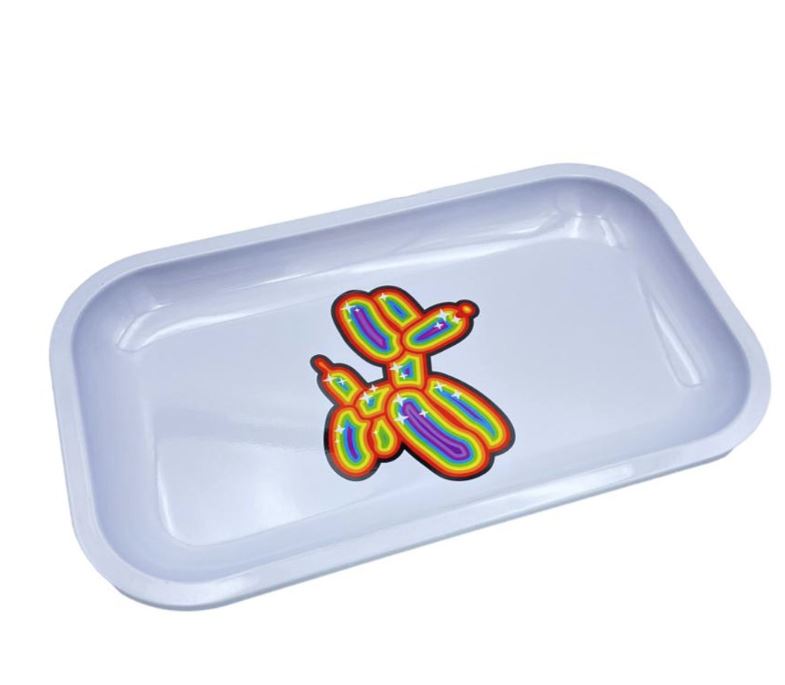 Photograph of Product: Blitzkriega #1 Glass White Metal Rolling Tray