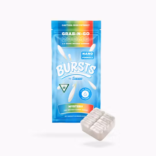 Photograph of product: AU Sauce Burst: Mystery 200mg (2X100mg) Gummies