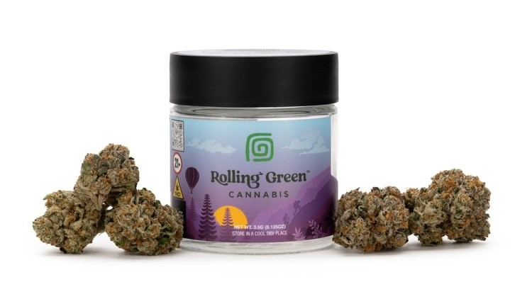 Photograph of product: Rolling Green | Gas Face | 1.21 % terps - 3.5g