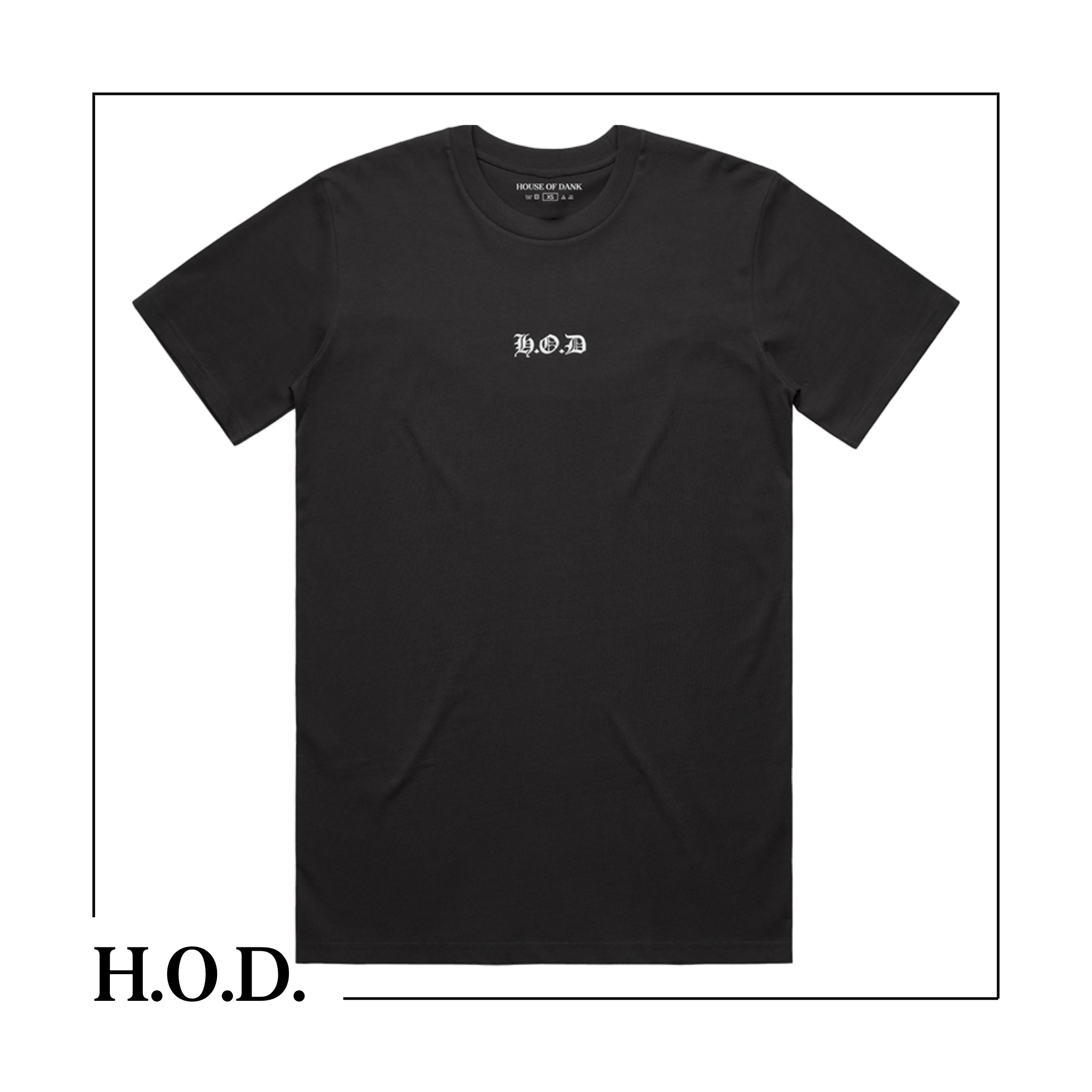 Photograph of product: H.O.D. OG House Est. 2015 Black Short Sleeve Tee XL