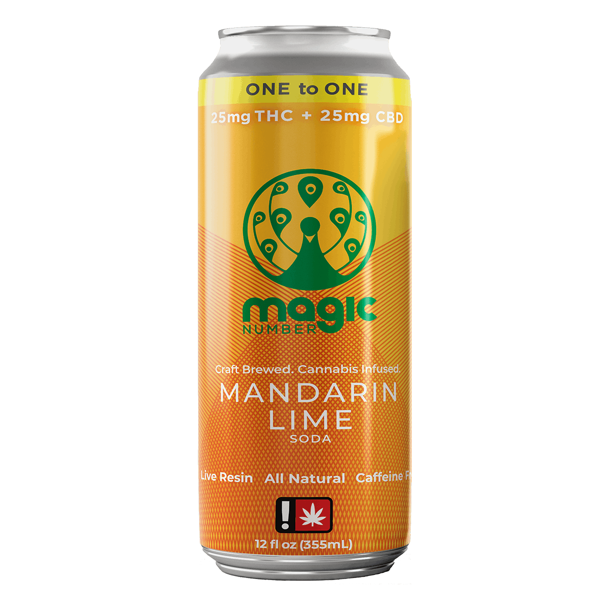 Photograph of product: Mandarin Lime Soda 25mg TH-oui/25mg CBD