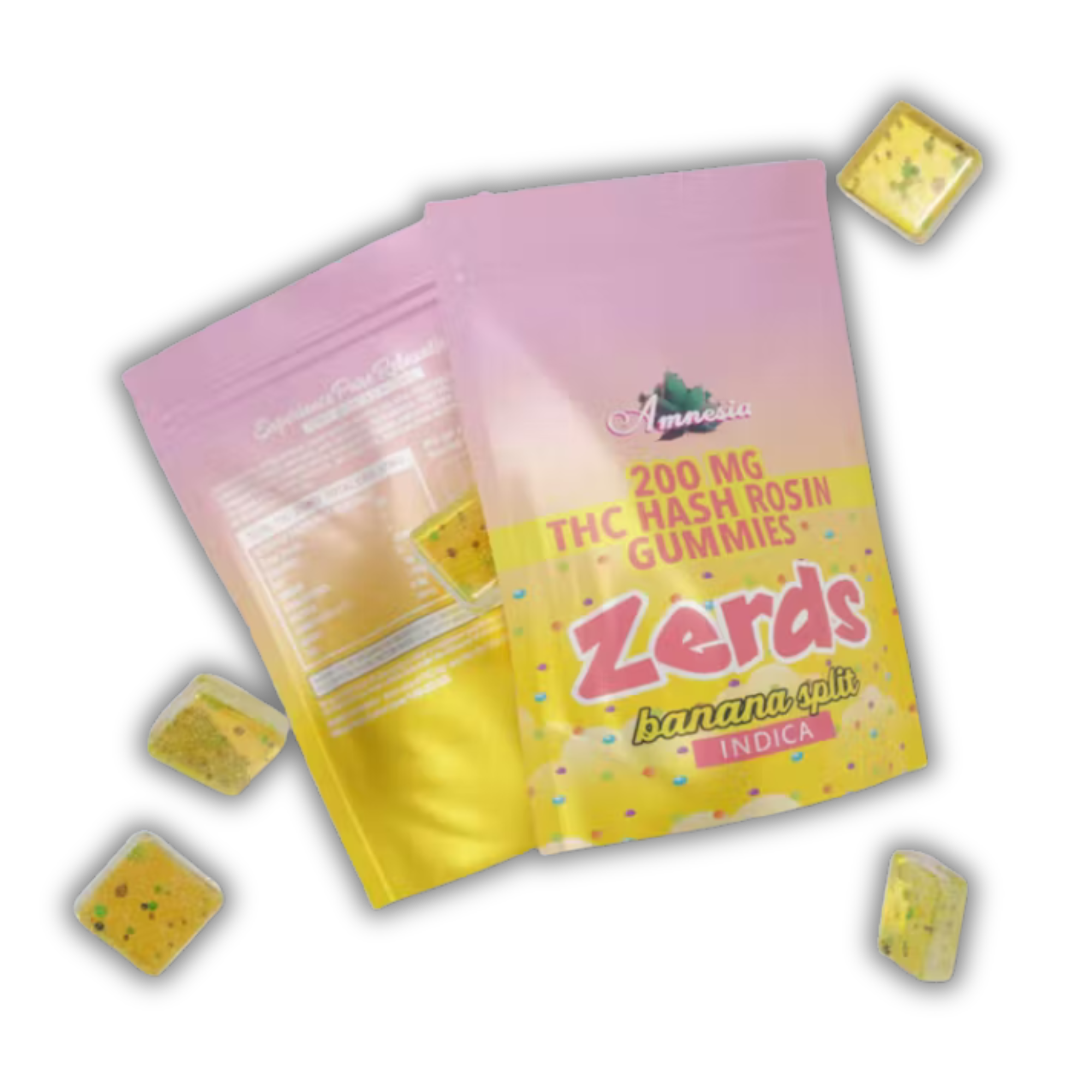 Photograph of product: Amnesia | au chocolat Rosin Gummy | Zerds | Banana Split | 200mg