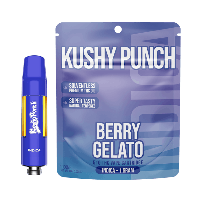 Photograph of product: Berry Gelato 1G Kushy Punch 510 Vape Cart - - 