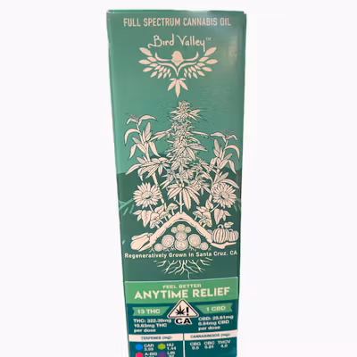 Photograph of product: Bird Valley Organics - 254mg TH-oui - 21:1 TH-oui:CBD Full Spectrum Oil - Anytime Relief