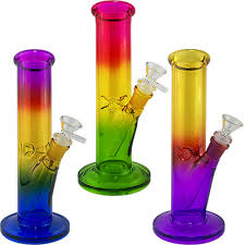 Photograph of product: 10" SirEEL | Straight Rainbow Gradient Bong