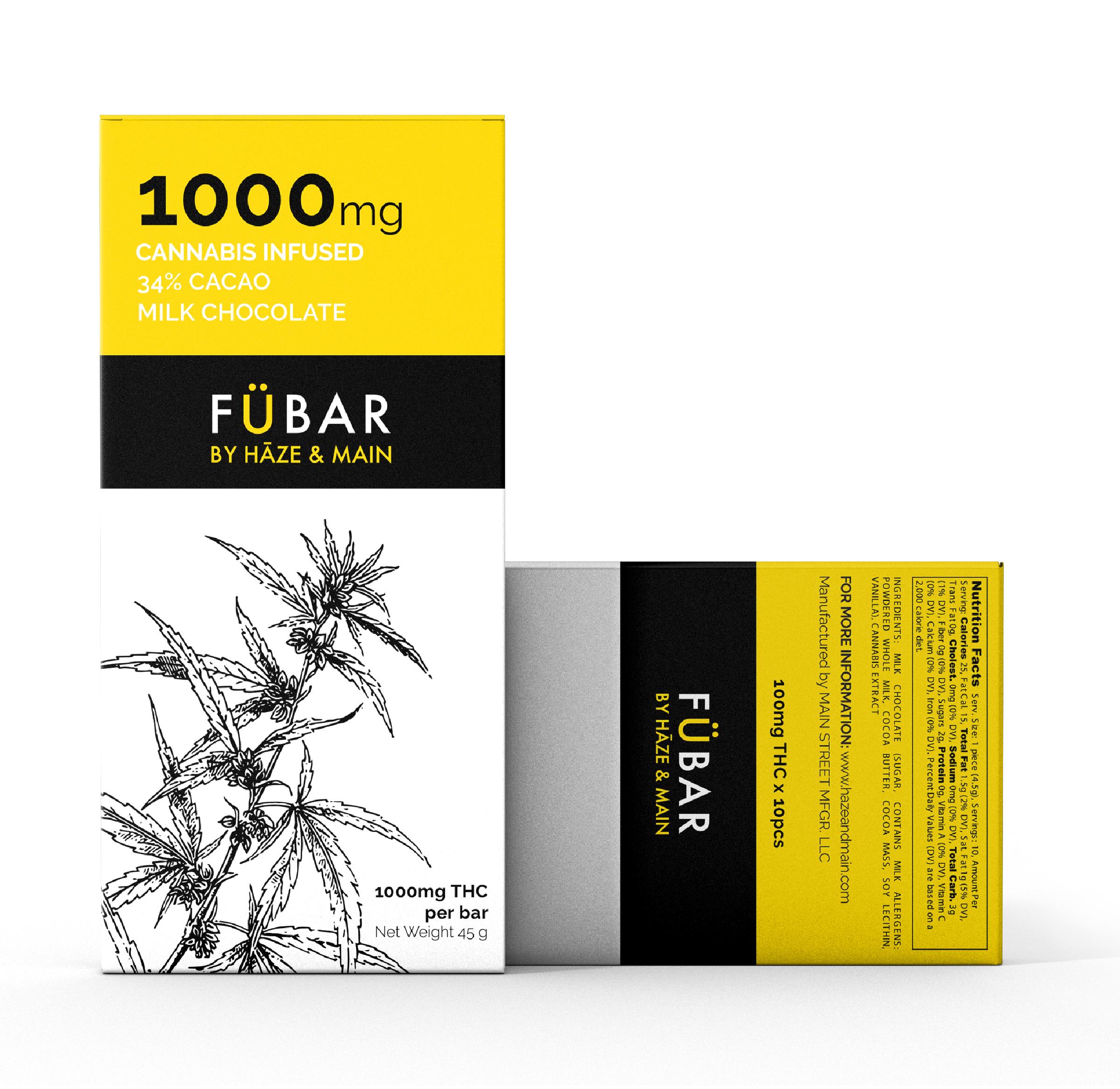 Photograph of product: Haze & Main - Milk Chocolate (H) (1000mg)