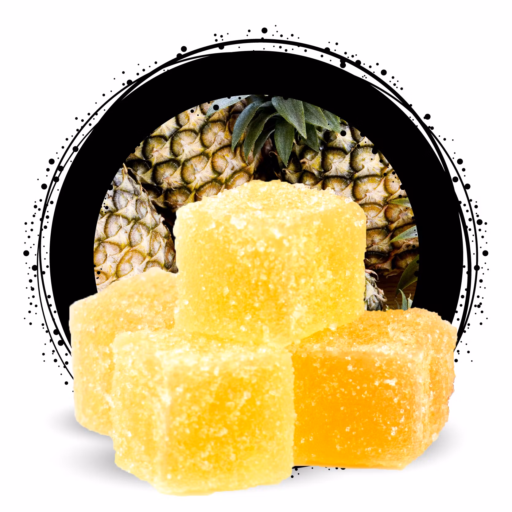 Photograph of product: Pineapple Soft Chews | 100mg | 20ct (H)