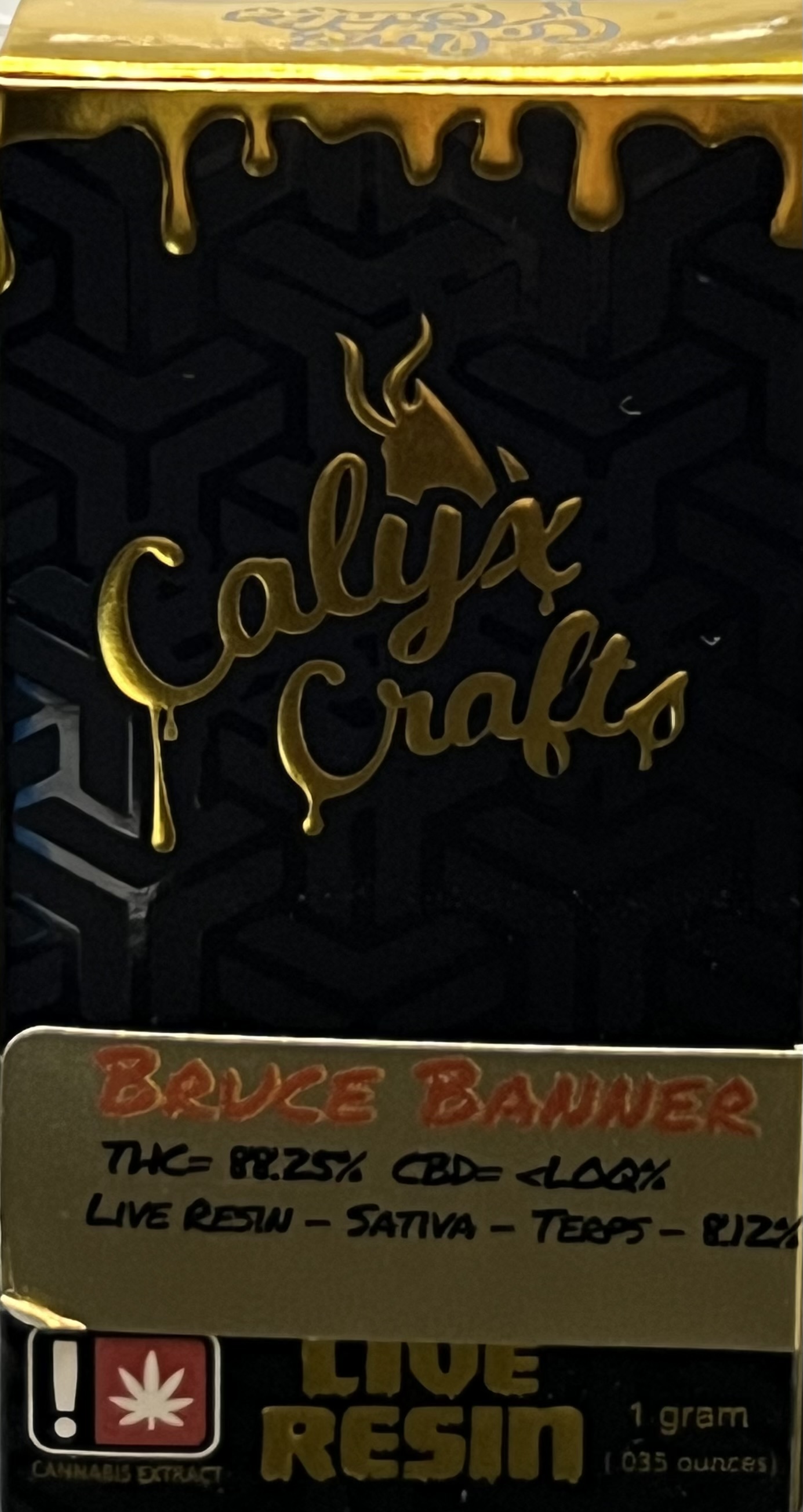 Photograph of product: Calyx Crafts Live Resin Neville Haze Cartridge