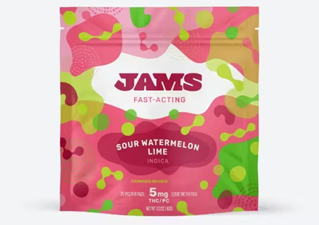 Photograph of product: Jams- Sour Watermelon Lime Gummies