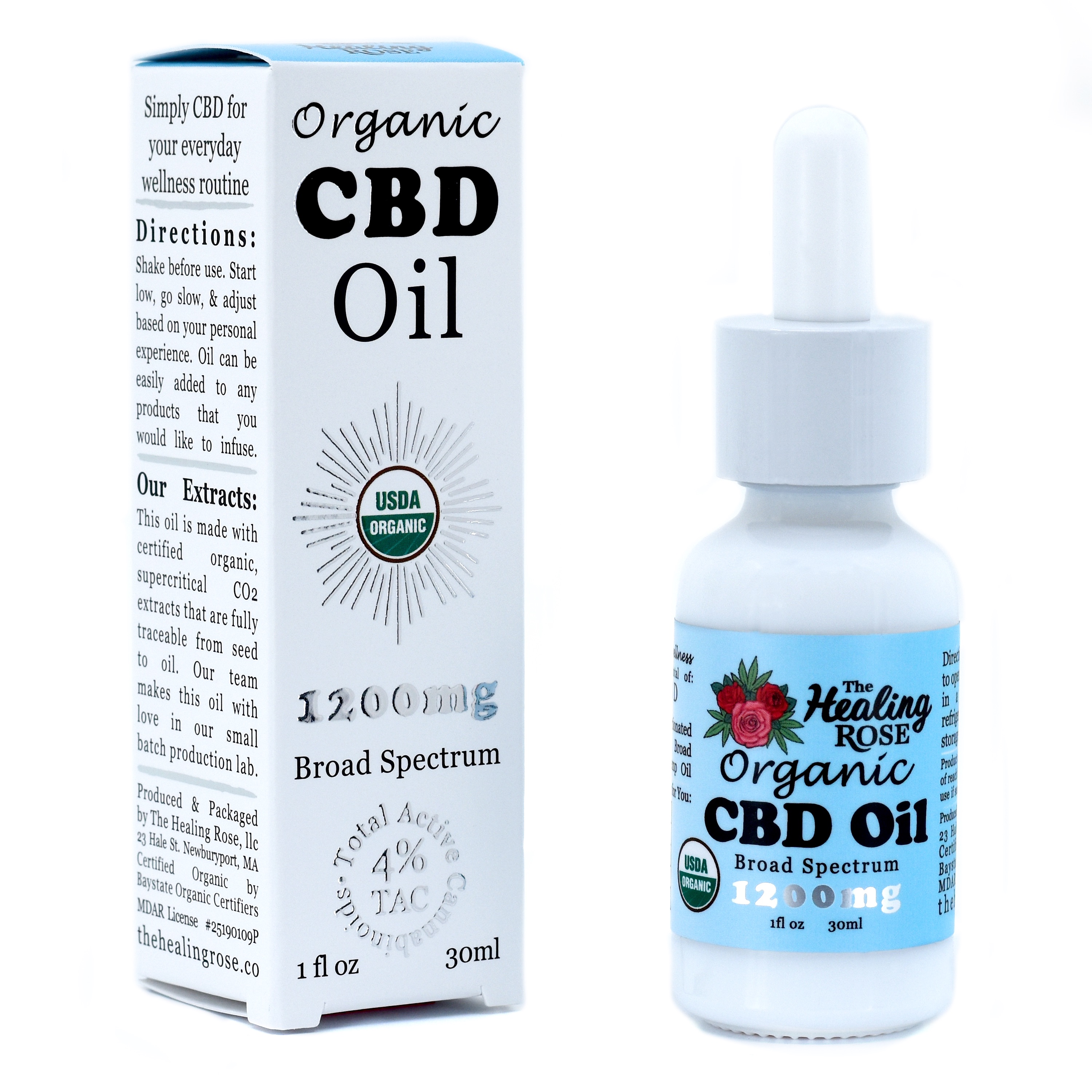 Photograph of product: Broad Spectrum Organic CBD Oil | 1200mg