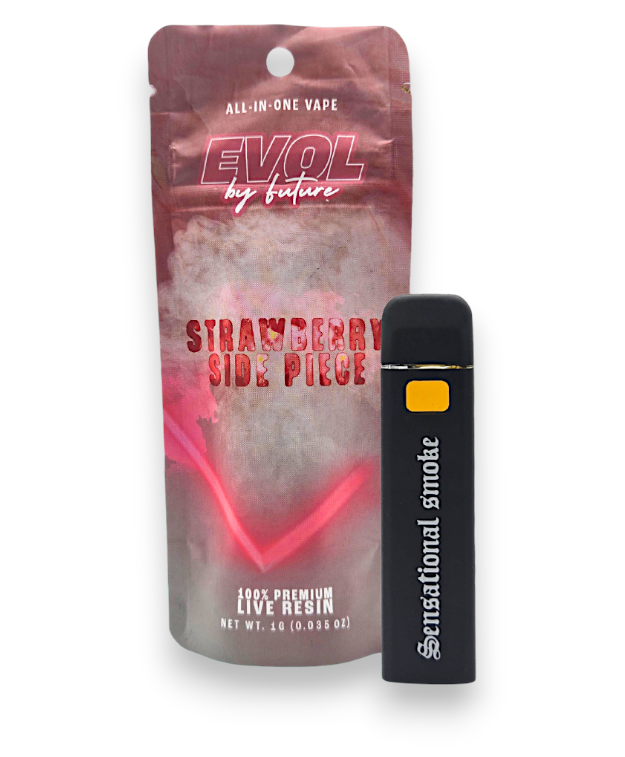 Photograph of product: Strawberry Side Piece Live Resin Disposable