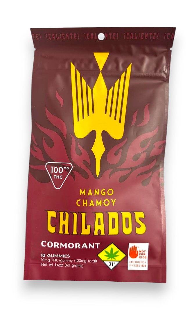 Photograph of product: Mango Chamoy Chilados 100mg Gummies (Cormorant)