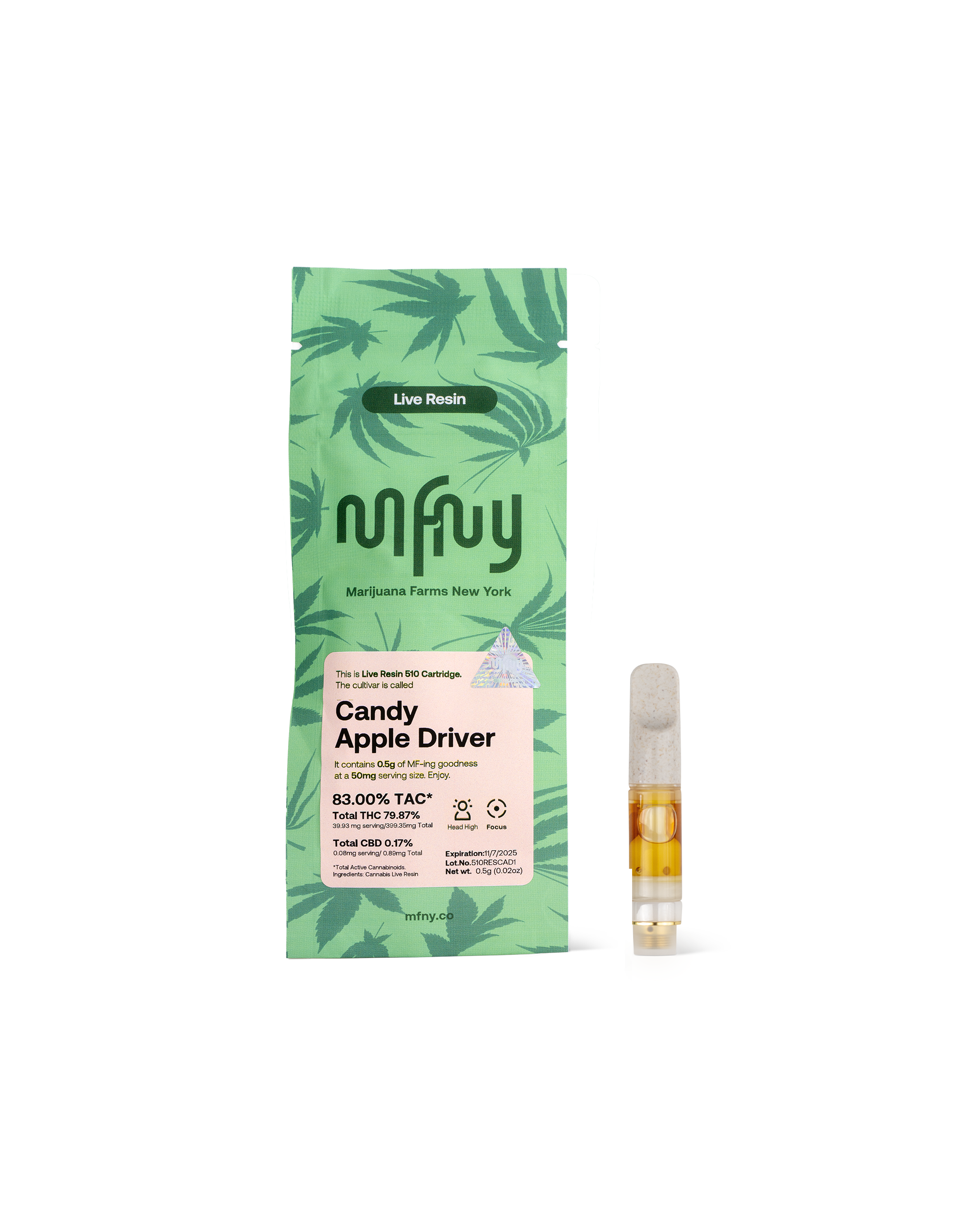 Photograph of product: Live Resin CANDY APPLE DRIVER | .5 g Cart