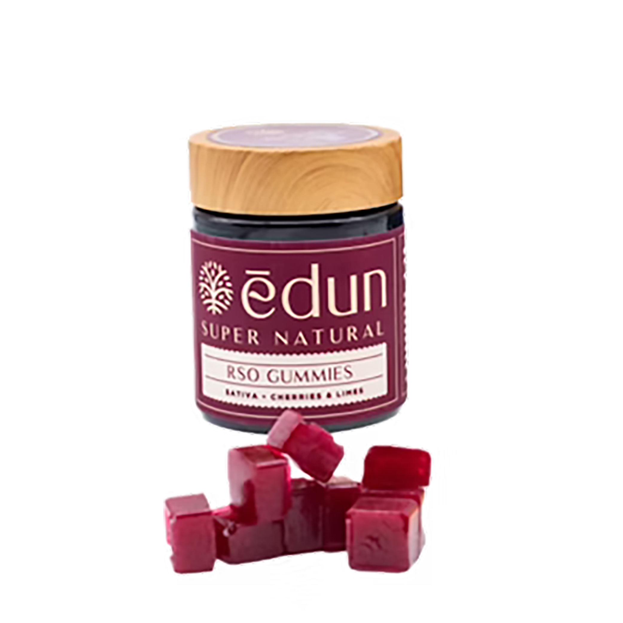 Photograph of product: Edun Super Cherry Punch Live Rosin Strawberry Jam Gummies