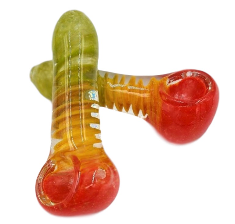 Photograph of product: 3.5" Rasta Swirl - Hand Pipe - Luvbud