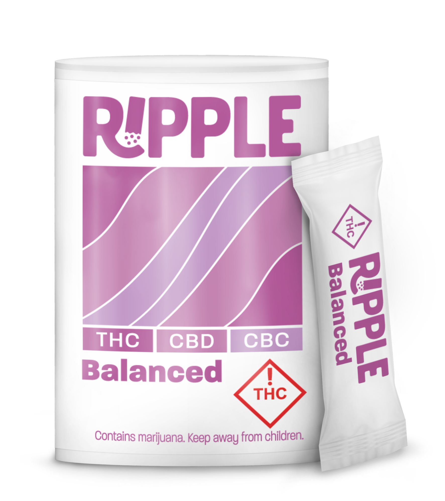 Photograph of product: Ripple - Dissolvable Balanced (H) 1:1:1 CBG/CBC