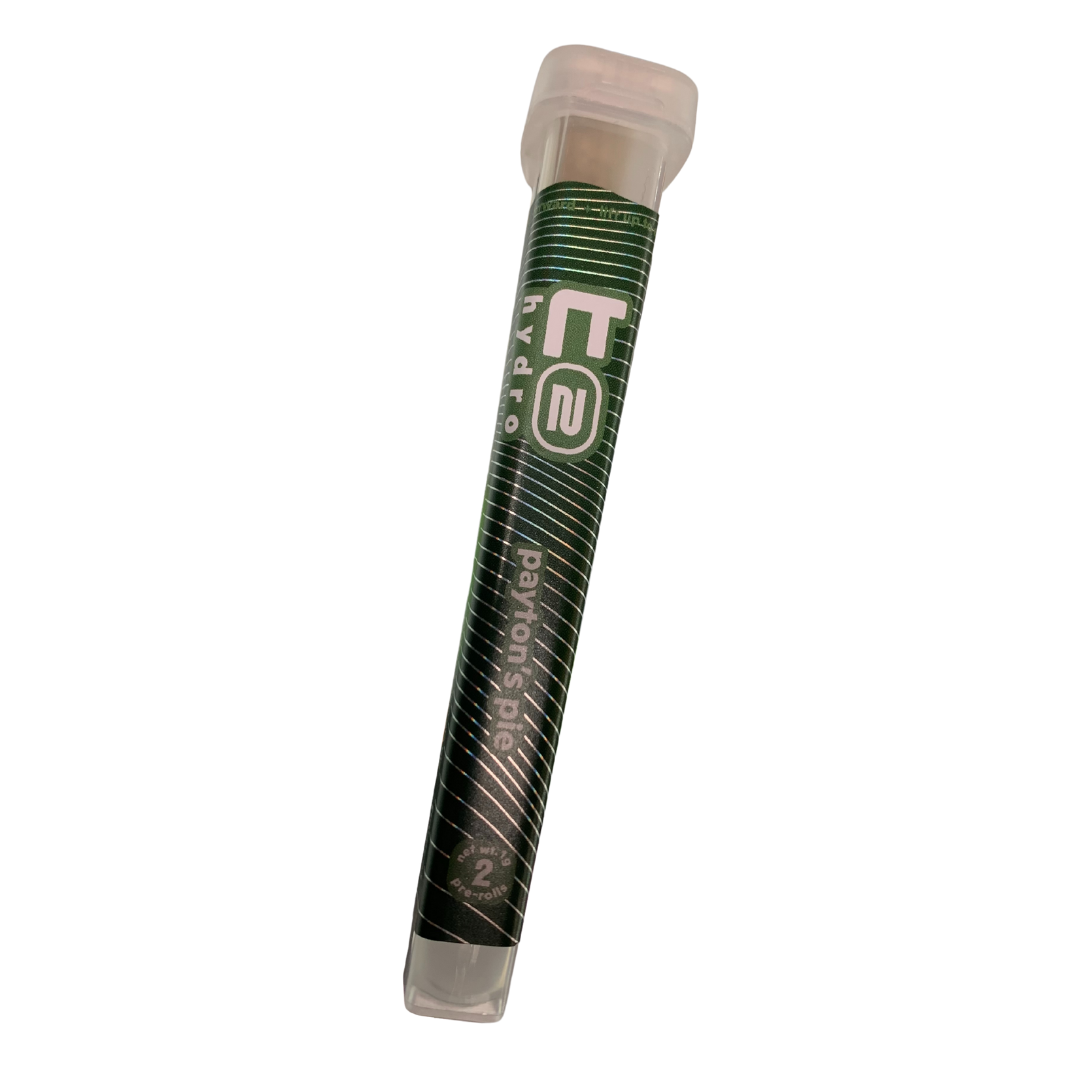 Photograph of product: T2 Hydro Payton's Pie Flower Pre-Roll Oui'd 2 x .5g