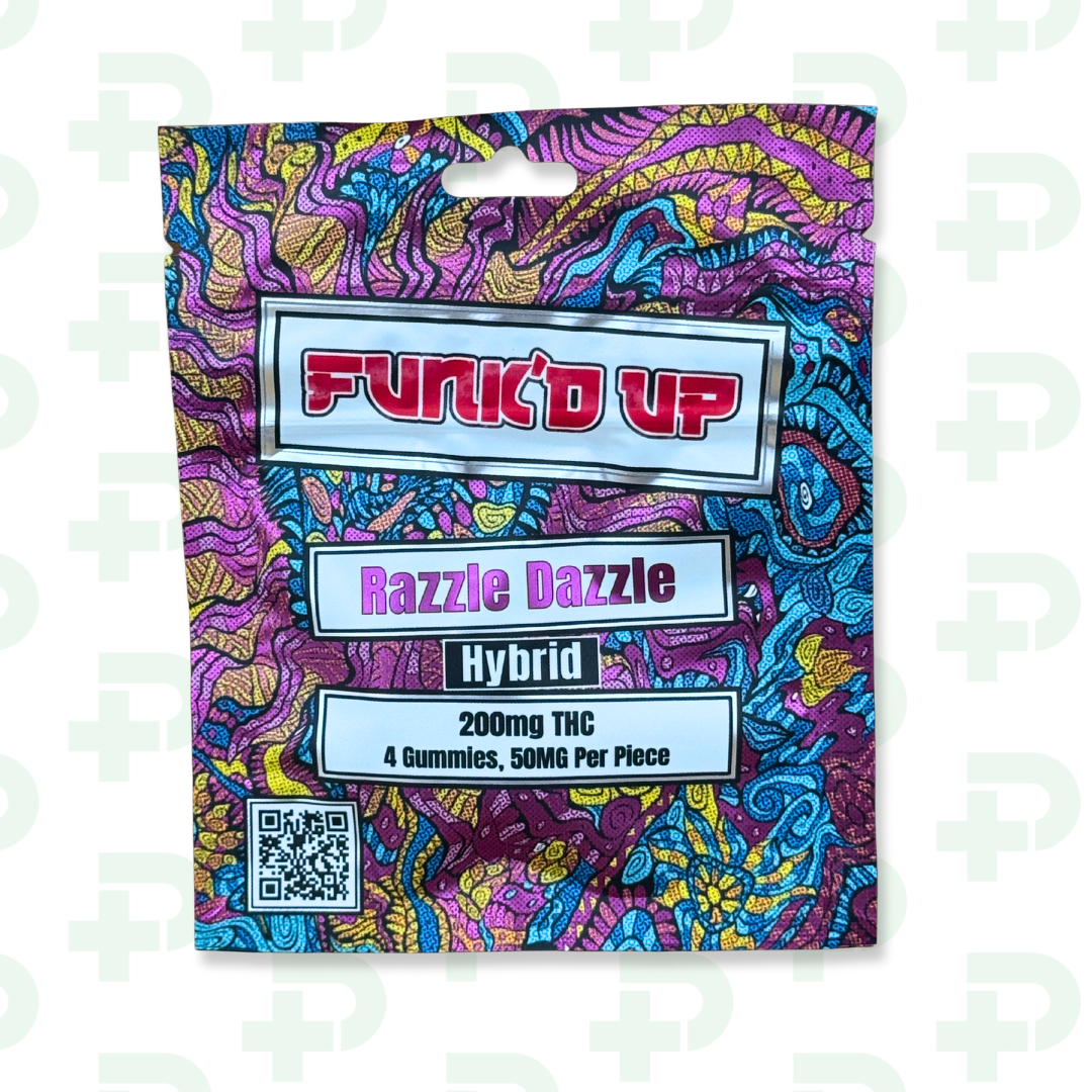 Photograph of product: Funk'd Up 200mg Gummies - Razzle Dazzle