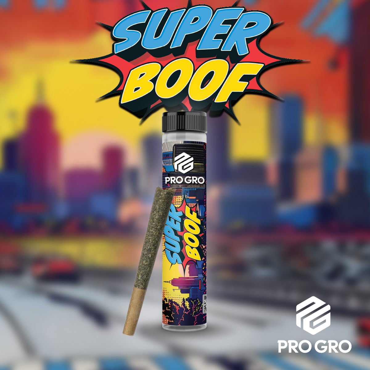 Photograph of product: Super Boof Pre-Roll | Pro Gro | 1g (5/$30)