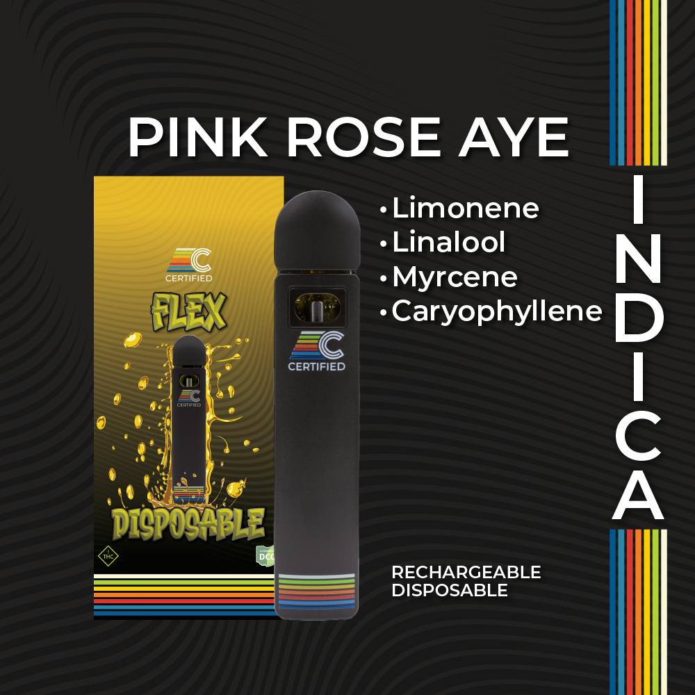 Photograph of product: Pink Rose Aye - FLEX | 1g Distillate Disposable - 