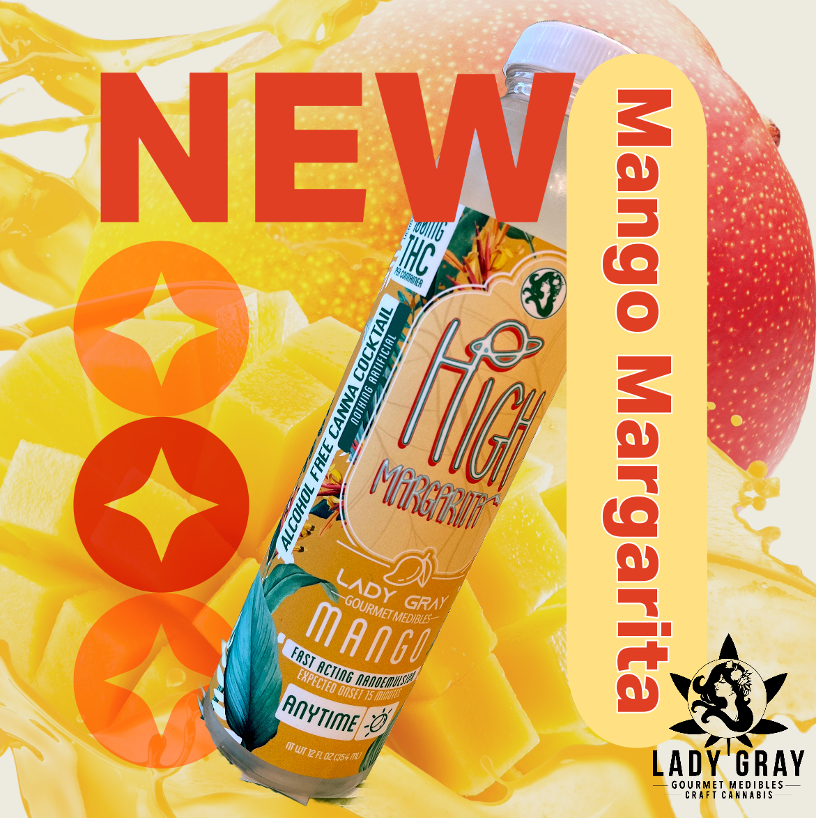 Photograph of product: LG High Mango Margarita 100mg