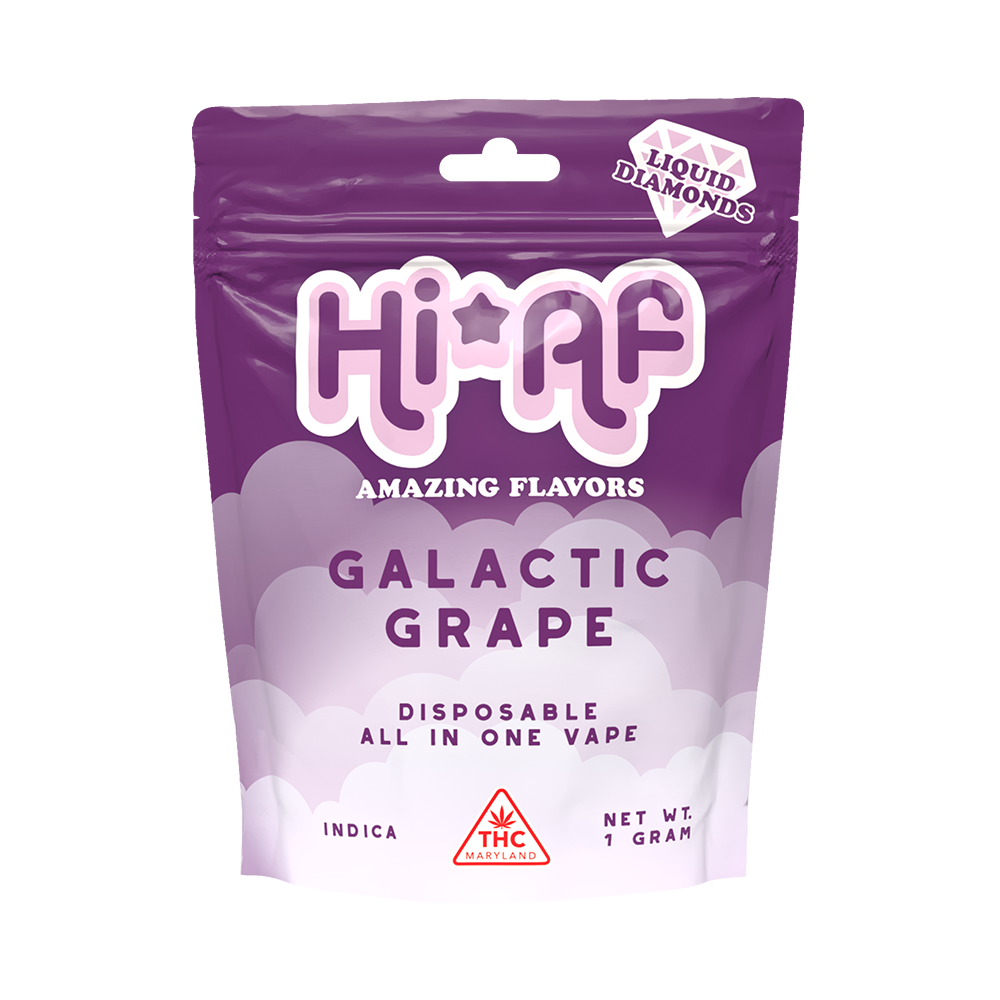 Photograph of product: Galactic Grape Disposable Pen 1g - HiAF