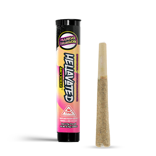Photograph of product: 0.75g Mango Dragon "Juicy Stickz" Infused Pre-Roll