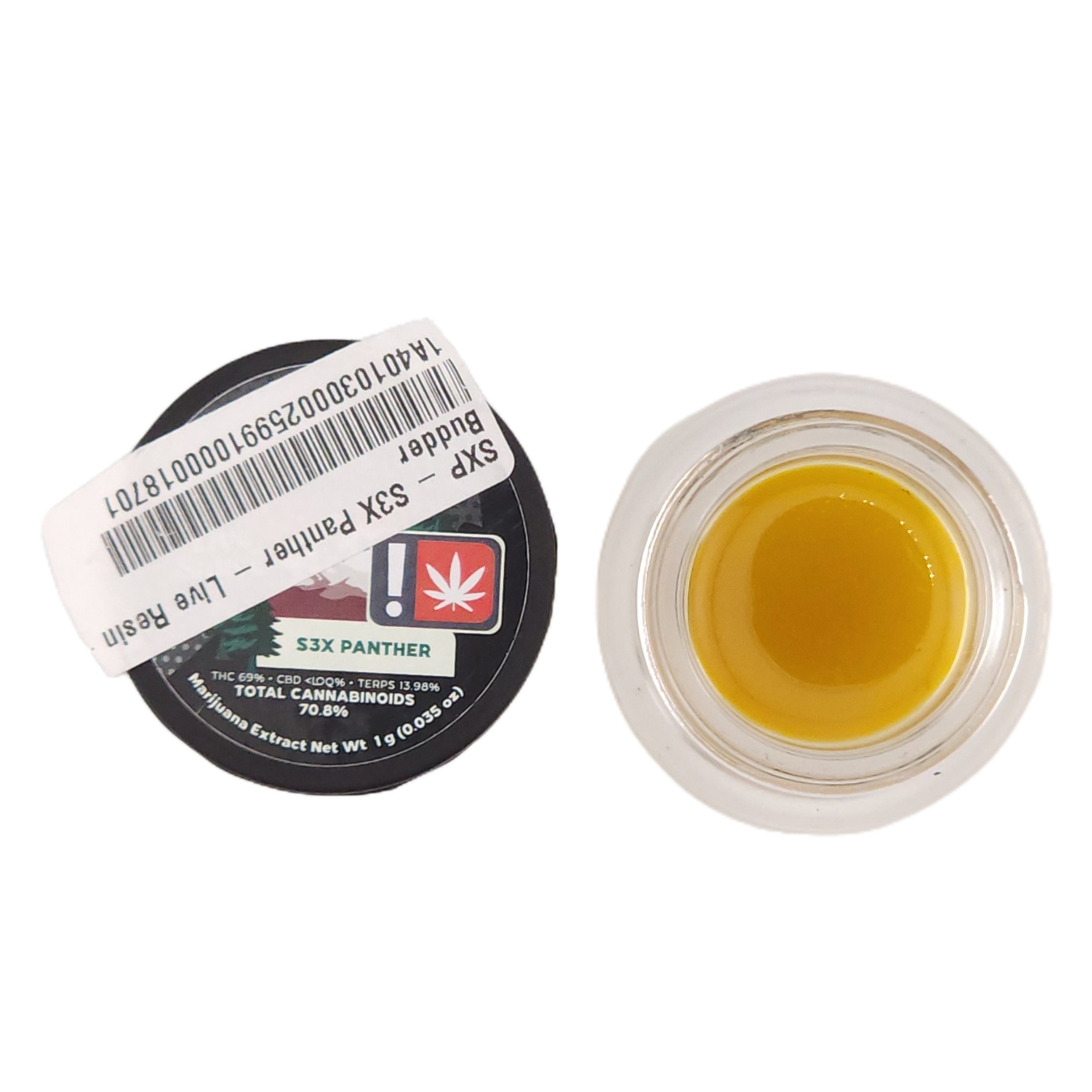 Photograph of product: SPX | 1g Live Resin Budder [I] | S3X Panther
