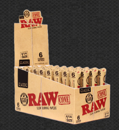 Photograph of product: Cannatron | Raw Organic Hemp King Size Cones 3pk