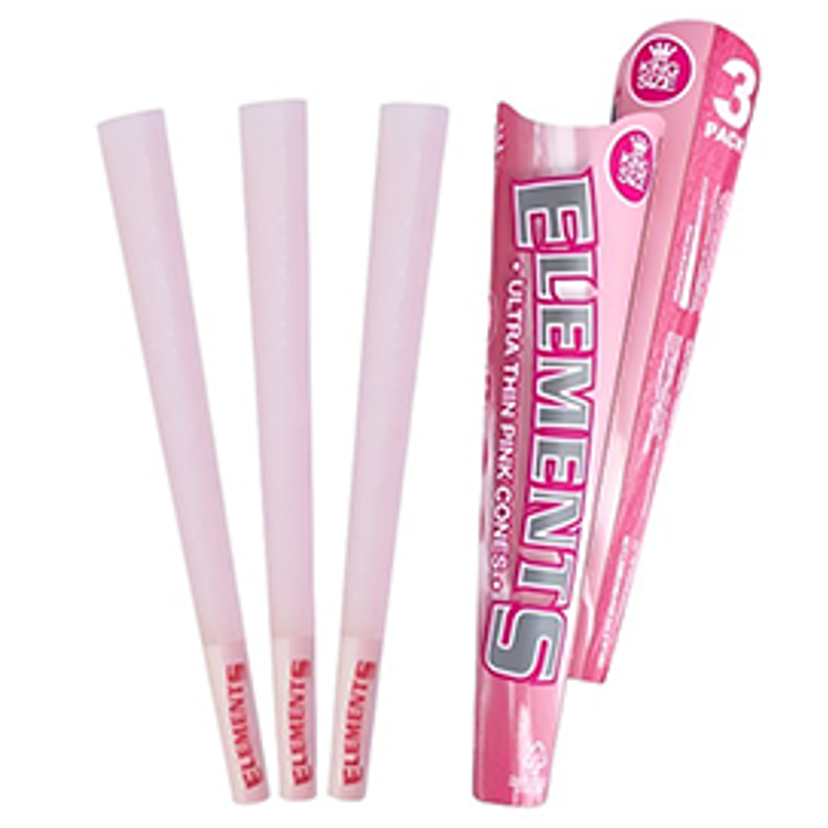 Photograph of product: (Elements) Pink King Sized Cones 3pk