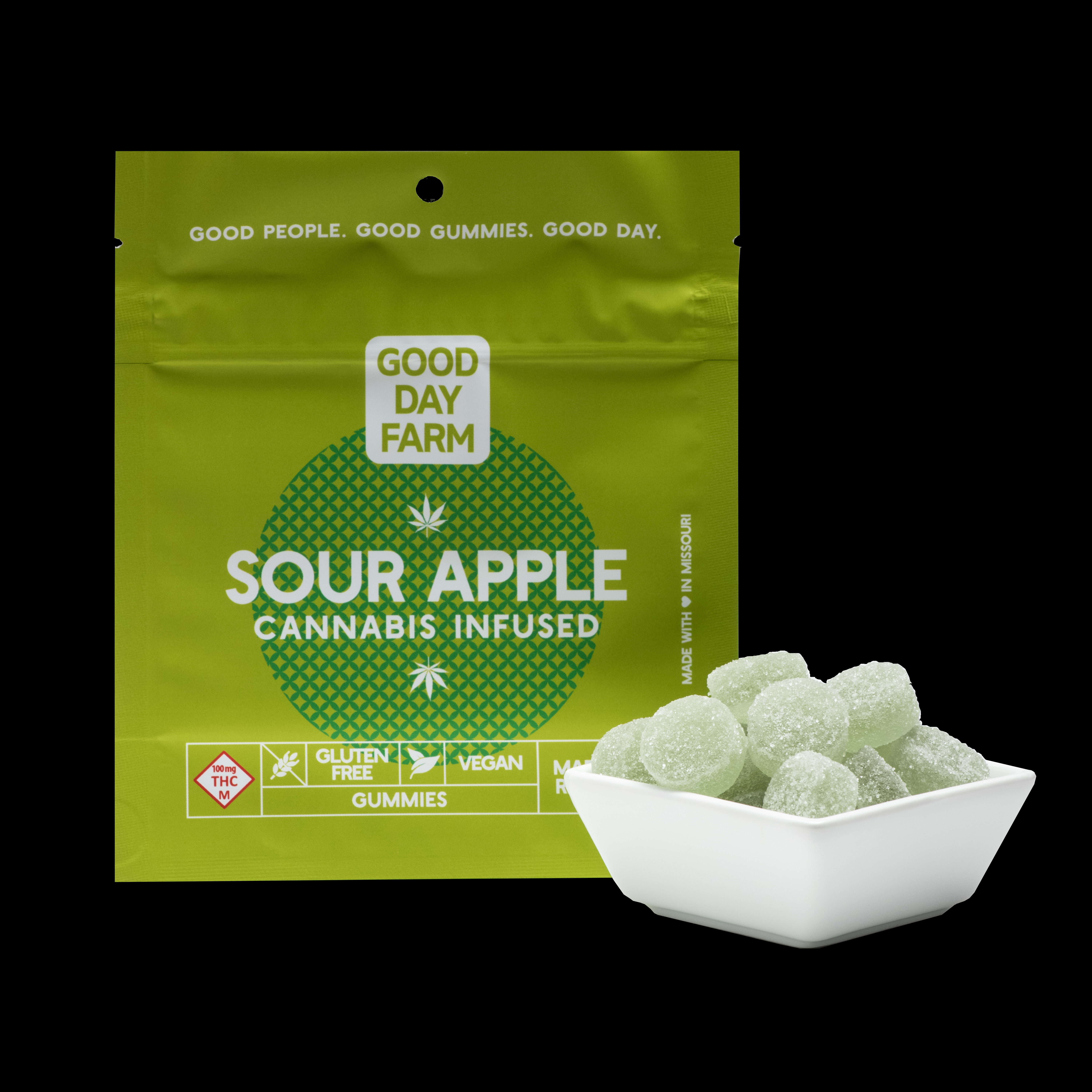 Photograph of product: Good Day Farm | Gummies | Sour Apple 100mg