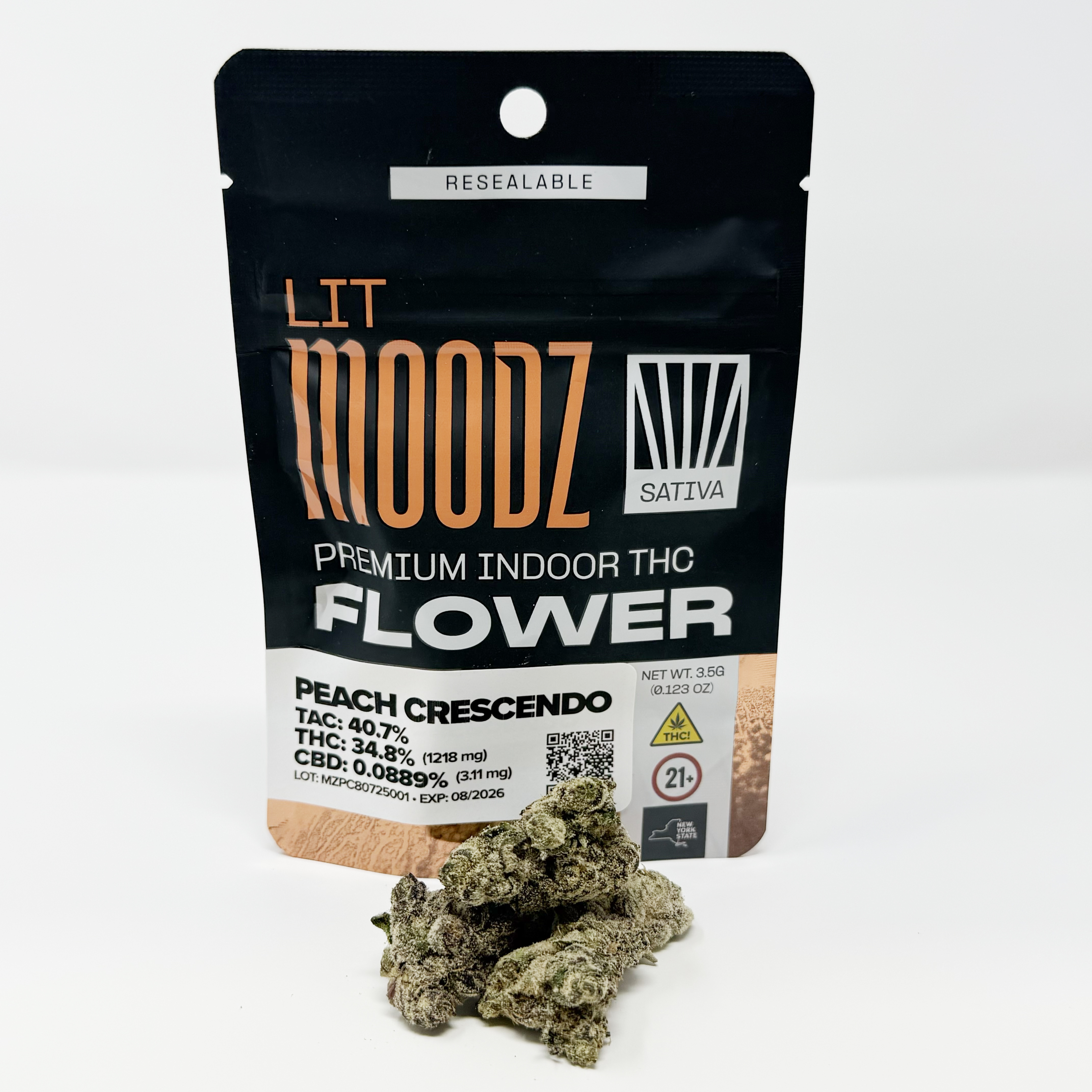 Photograph of product: Moodz | Peach Crescendo | 3.5g