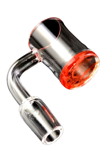 Photograph of product: CRCL | 14.5 Male Colored Bottom Domeless Quartz Banger Nail - Red (BS766)
